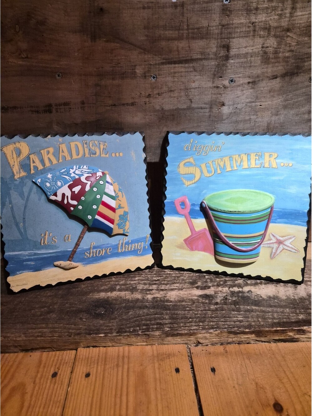 Bed Bath And Beyond Wall Signs Paradise Its A Shore Thing And Diggin Summer 8...